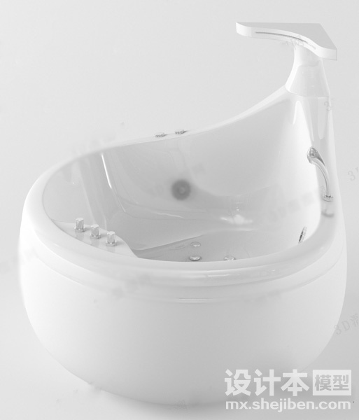 浴缸3d模型下载