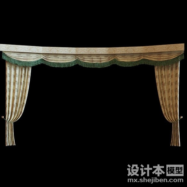窗帘3d模型下载
