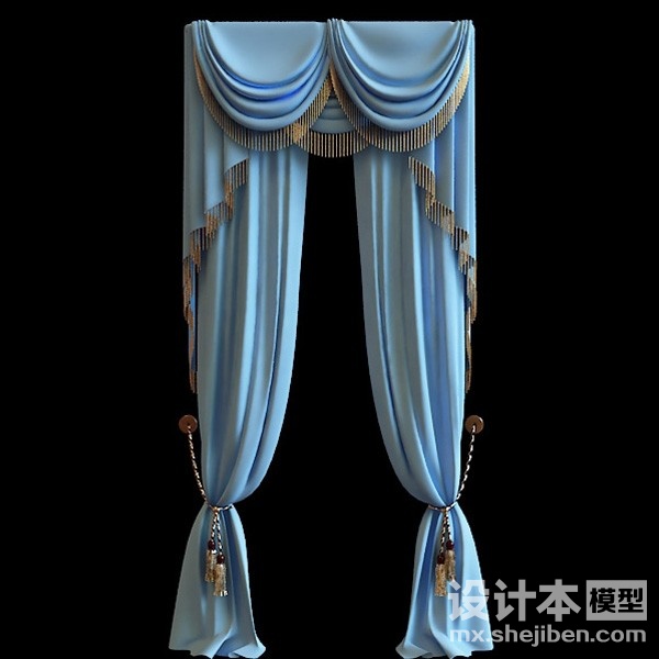 窗帘3d模型下载