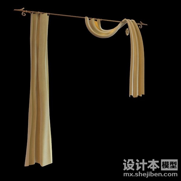 窗帘3d模型下载