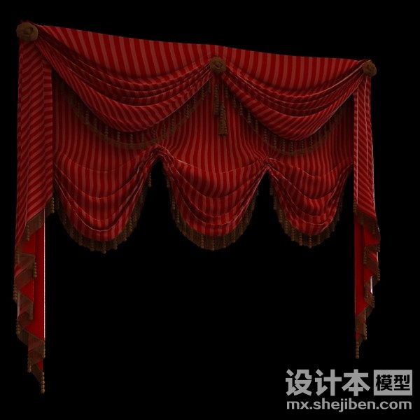 窗帘3d模型下载