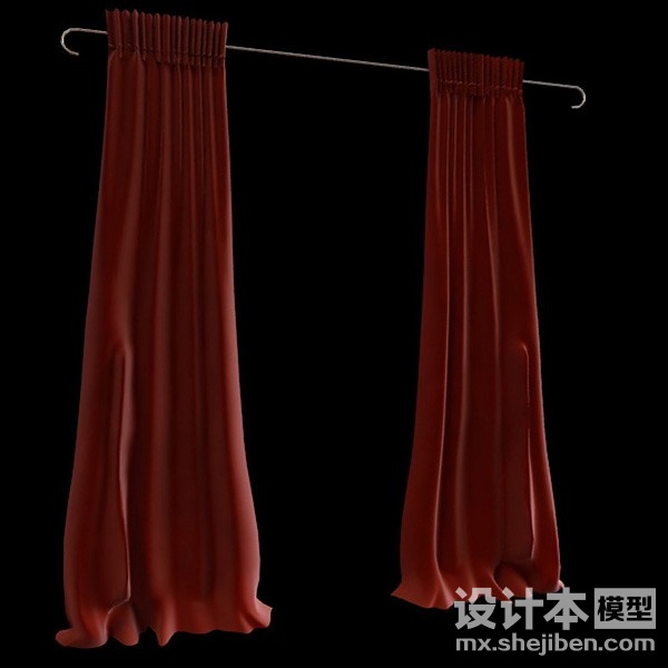 窗帘3d模型下载