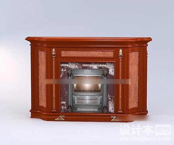 美工家具壁炉3d模型下载