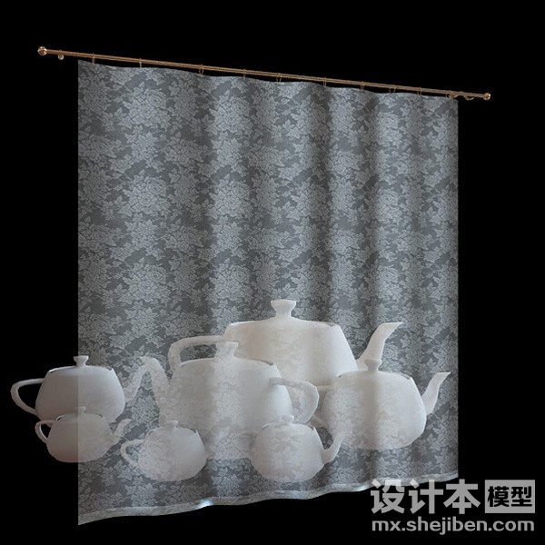 窗帘3d模型下载