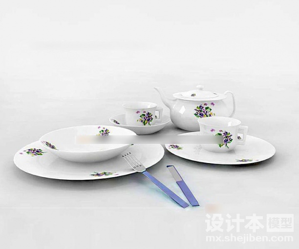 餐具3d模型下载