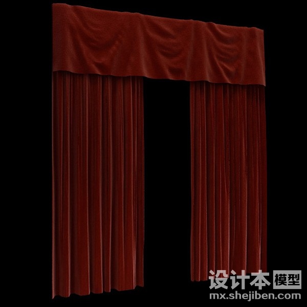 窗帘3d模型下载