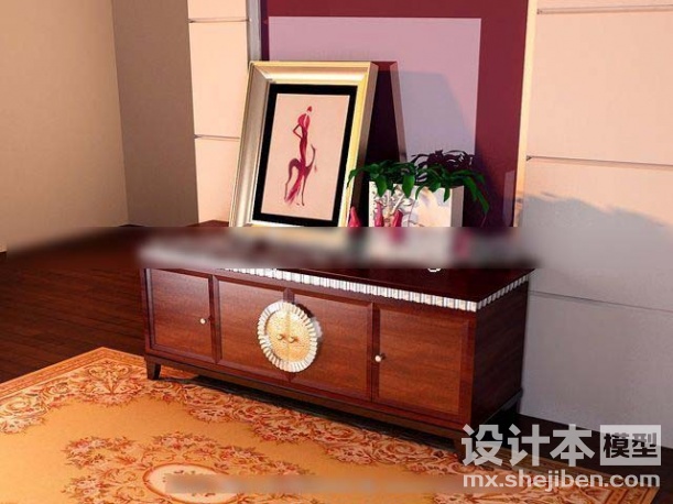 玄关柜3d模型下载