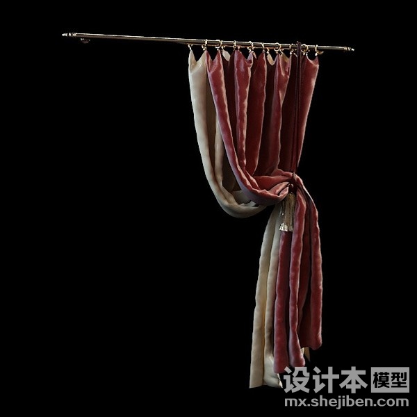 窗帘3d模型下载