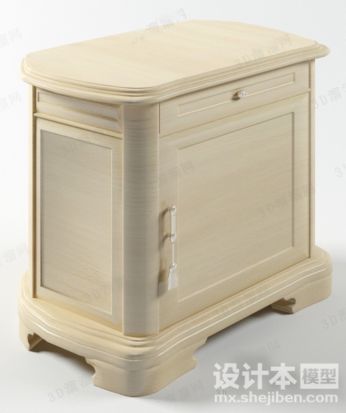 床头柜3d模型下载