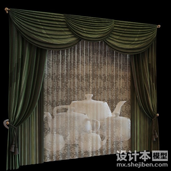窗帘3d模型下载