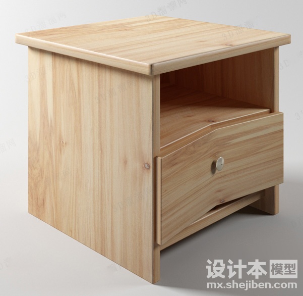 床头柜3d模型下载