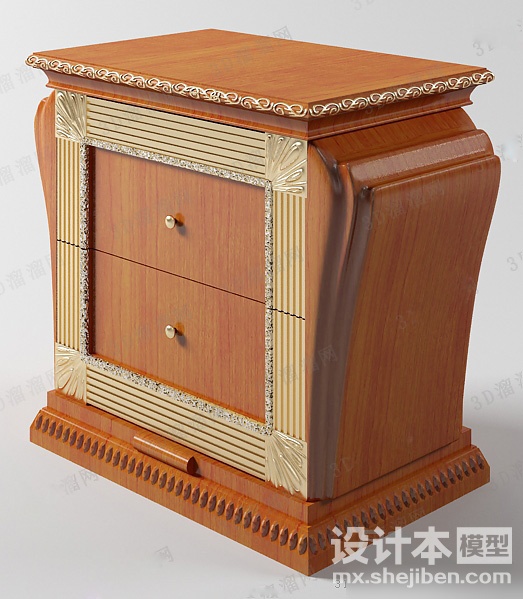 床头柜3d模型下载