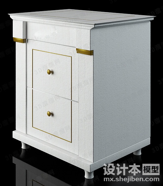 床头柜3d模型下载
