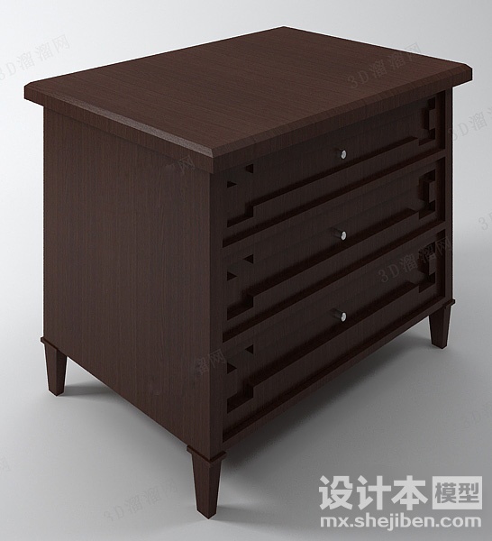 床头柜3d模型下载