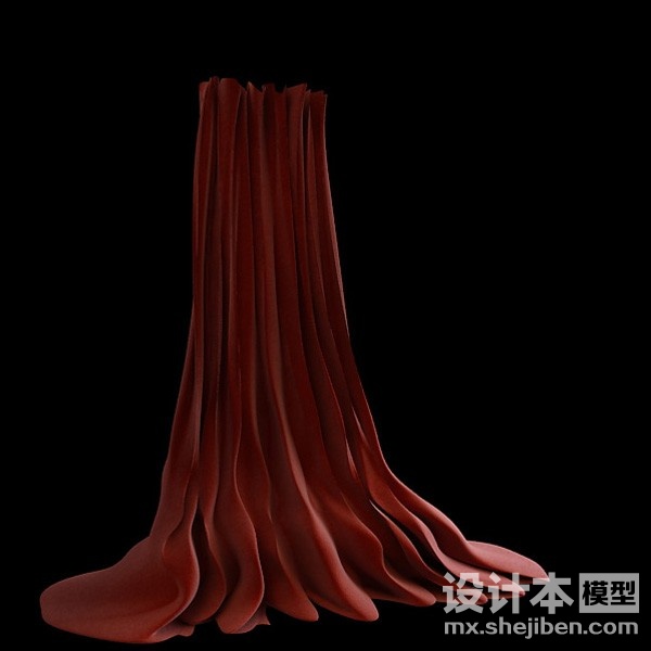 窗帘3d模型下载