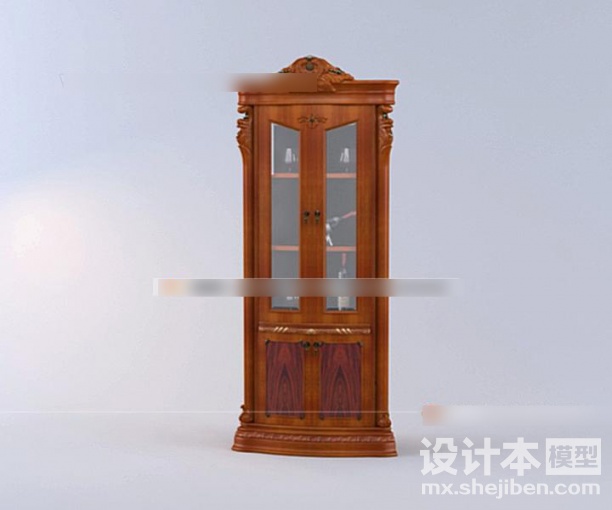 美工家具酒柜3d模型下载