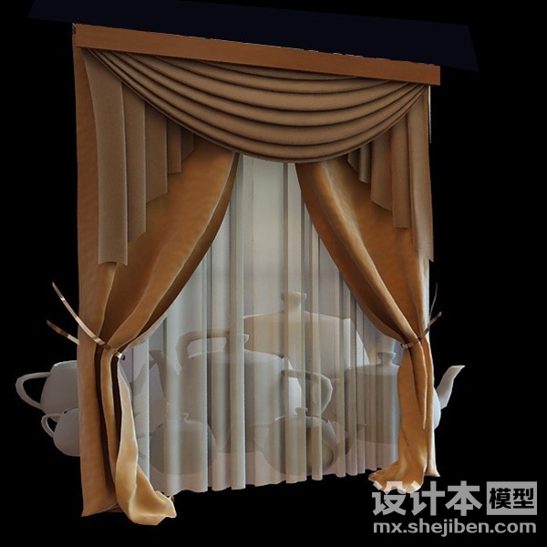 窗帘3d模型下载