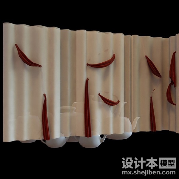 窗帘3d模型下载