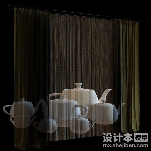 窗帘3d模型下载