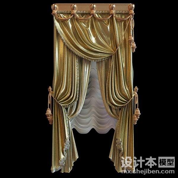 窗帘3d模型下载