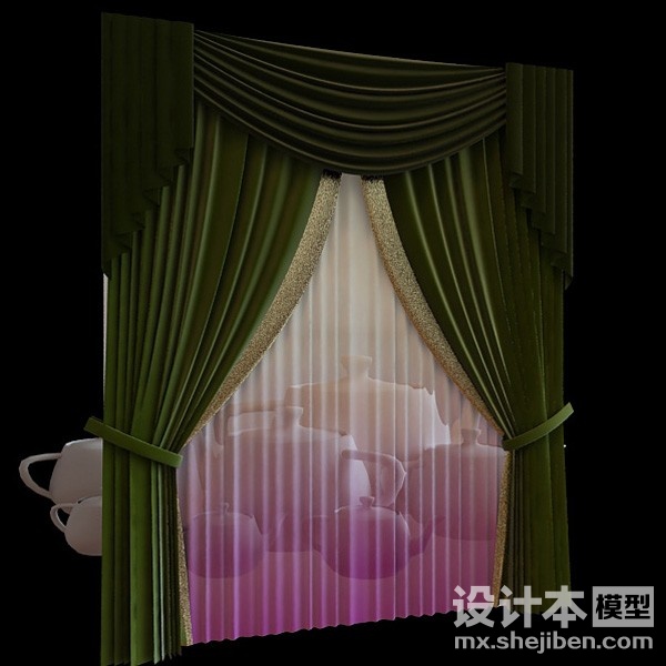 窗帘3d模型下载