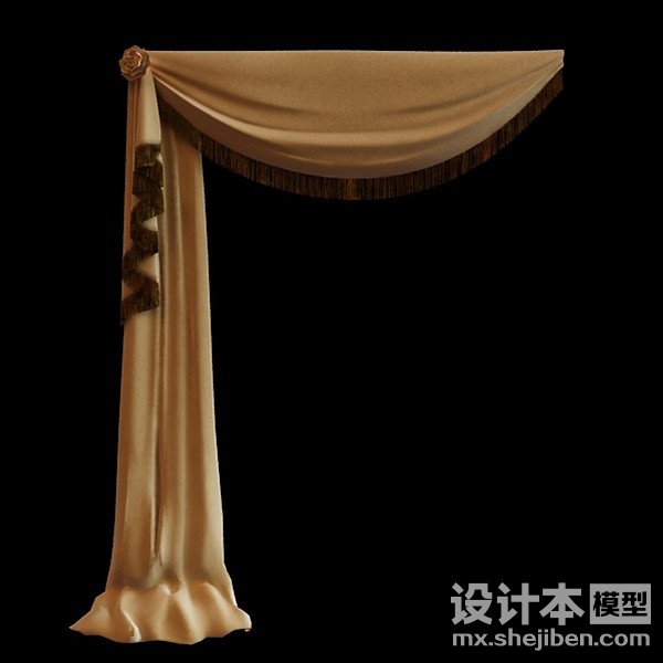 窗帘3d模型下载
