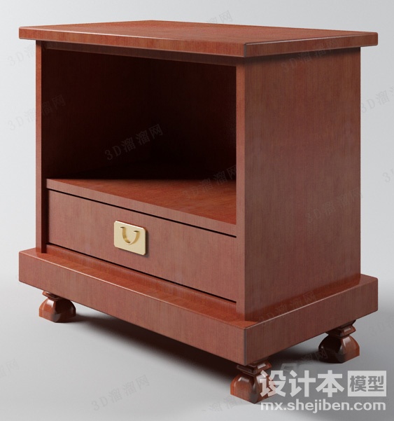 床头柜3d模型下载