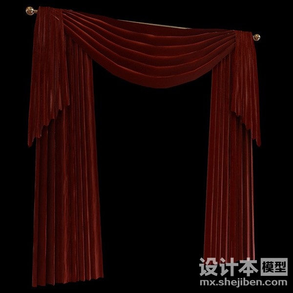 窗帘3d模型下载