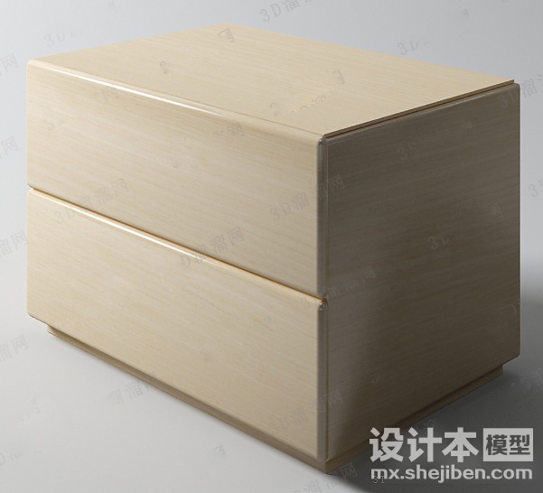床头柜993d模型下载