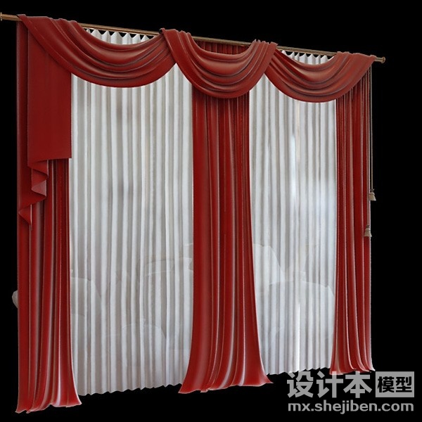 窗帘3d模型下载