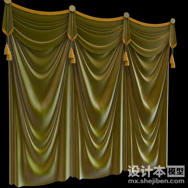 窗帘3d模型下载