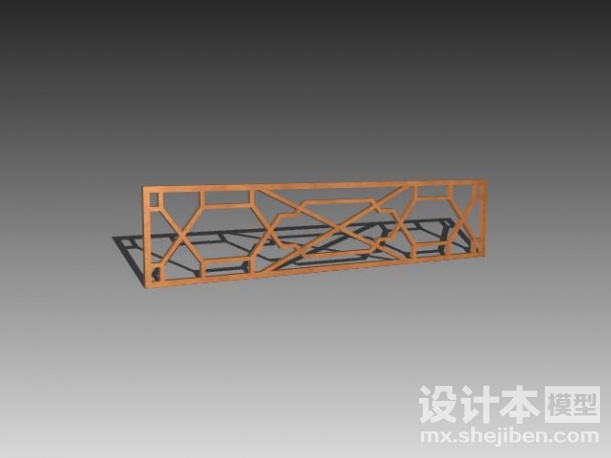 中式窗格3d模型下载