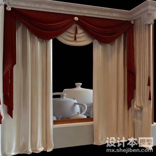窗帘3d模型下载