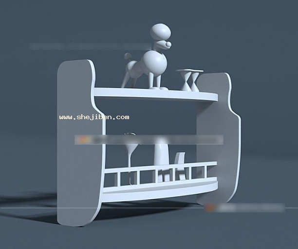 装饰架3d模型下载