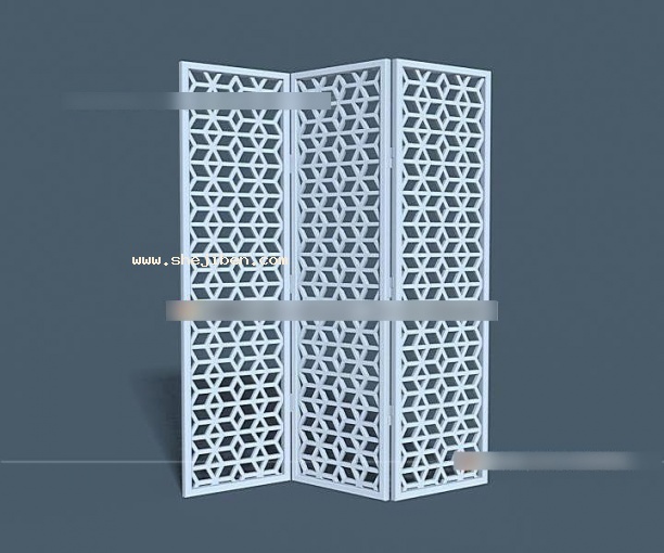 屏风隔断3d模型下载