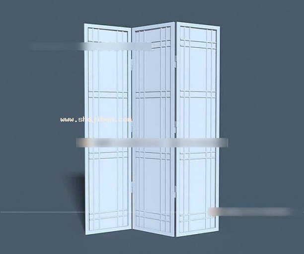 屏风隔断3d模型下载