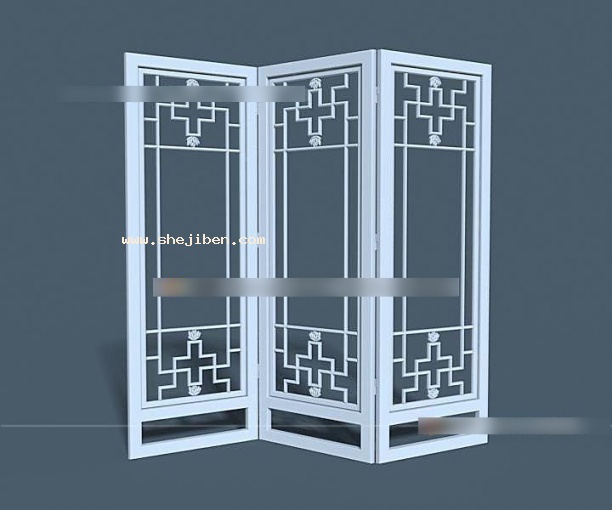 屏风隔断3d模型下载