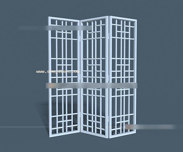 屏风隔断3d模型下载