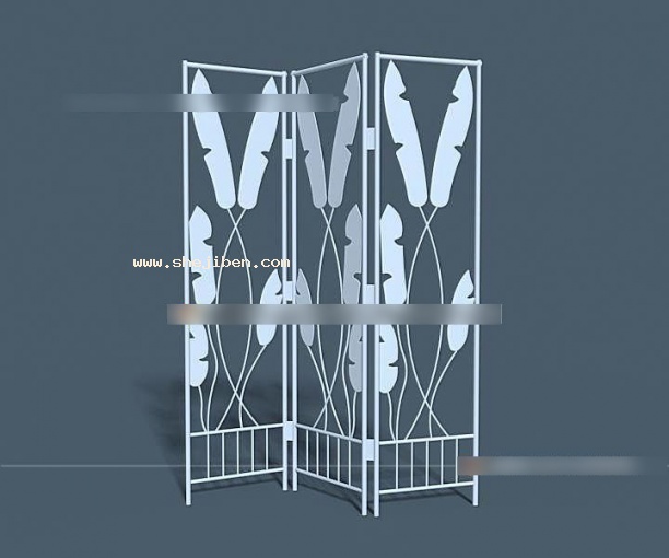 树枝屏风3d模型下载