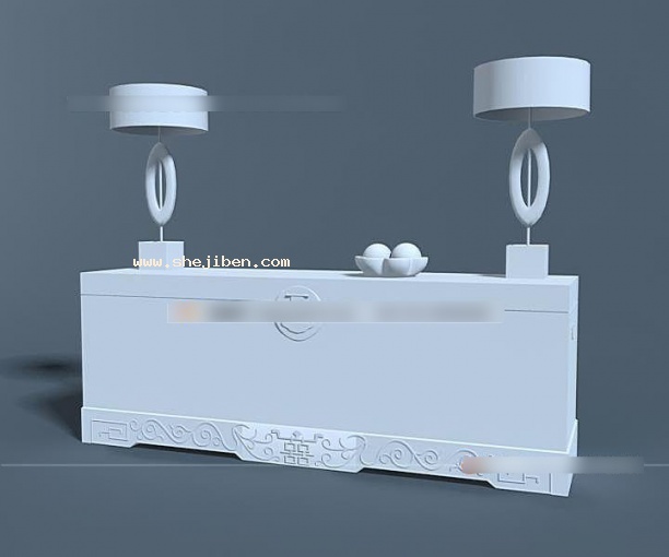 玄关端景台3d模型下载