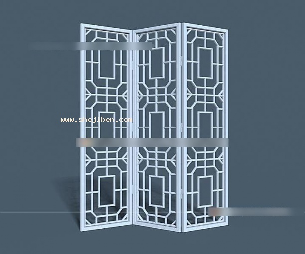 屏风隔断3d模型下载