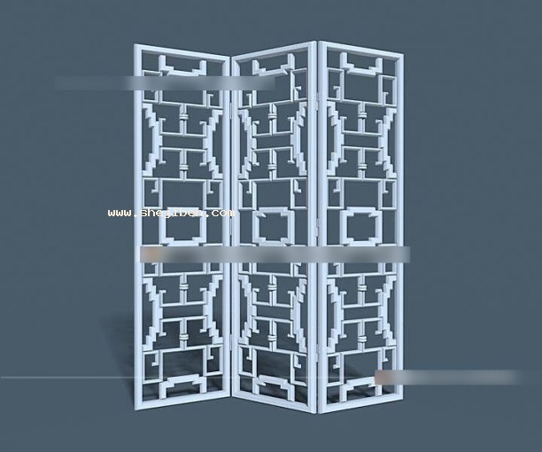 屏风隔断3d模型下载