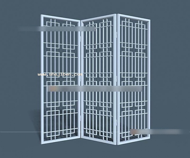 屏风隔断3d模型下载