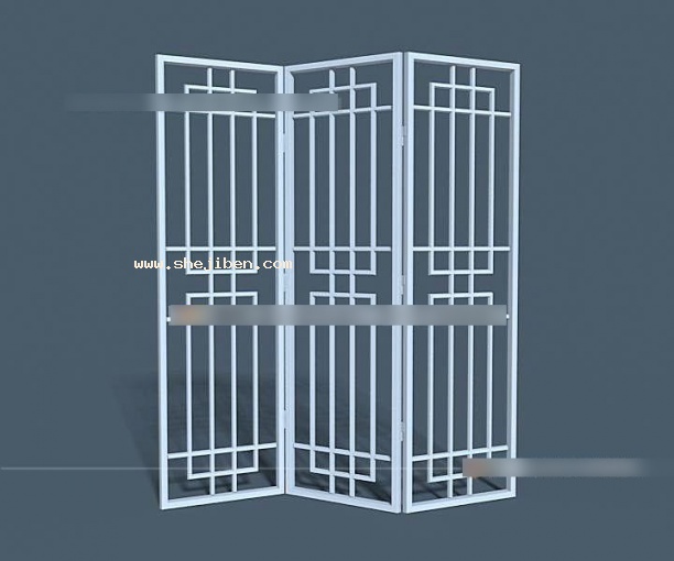 屏风隔断3d模型下载