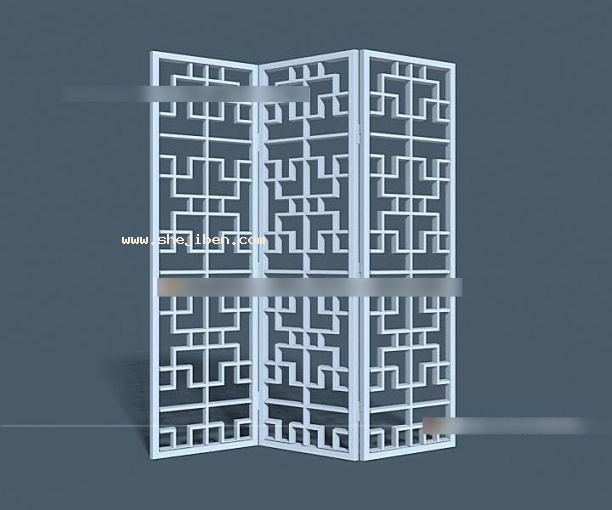 屏风隔断3d模型下载