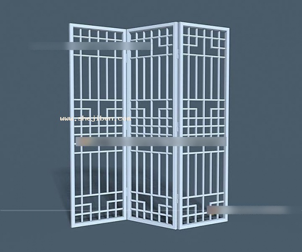 屏风隔断3d模型下载
