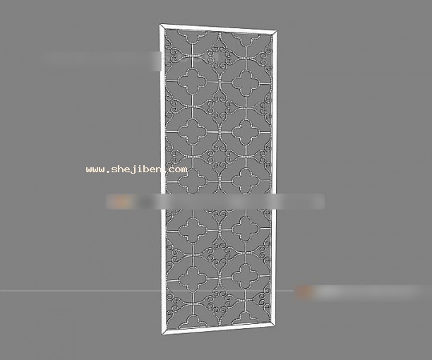 屏风隔断3d模型下载