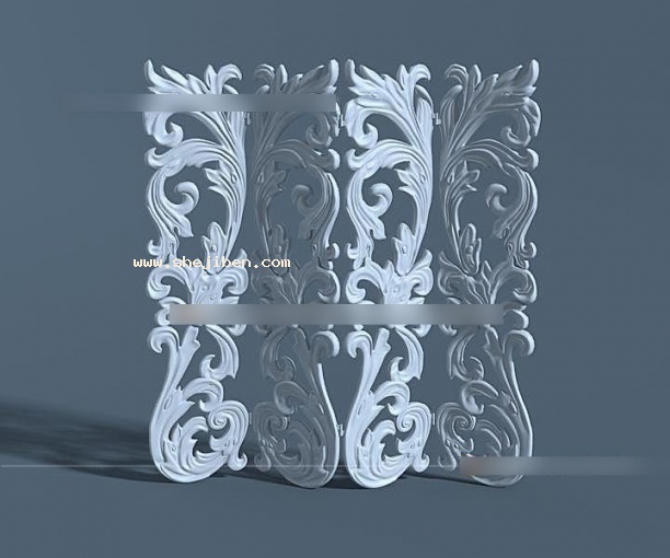 欧式屏风3d模型下载
