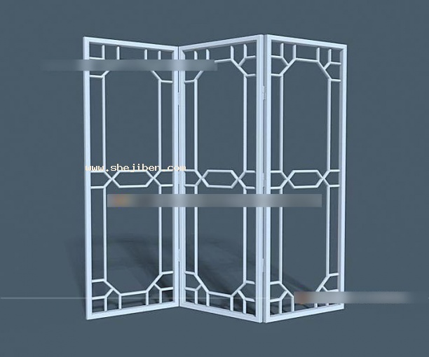 屏风隔断3d模型下载
