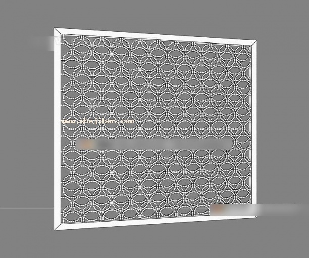 花格屏风3d模型下载